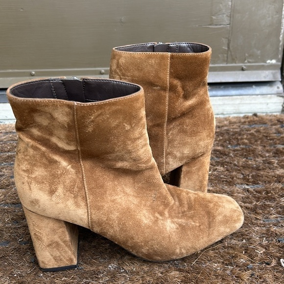 Calvin Klein Square Toe Suede Ankle Booties Bohemian Festival Summer Vibes Sz 8 - Picture 6 of 11